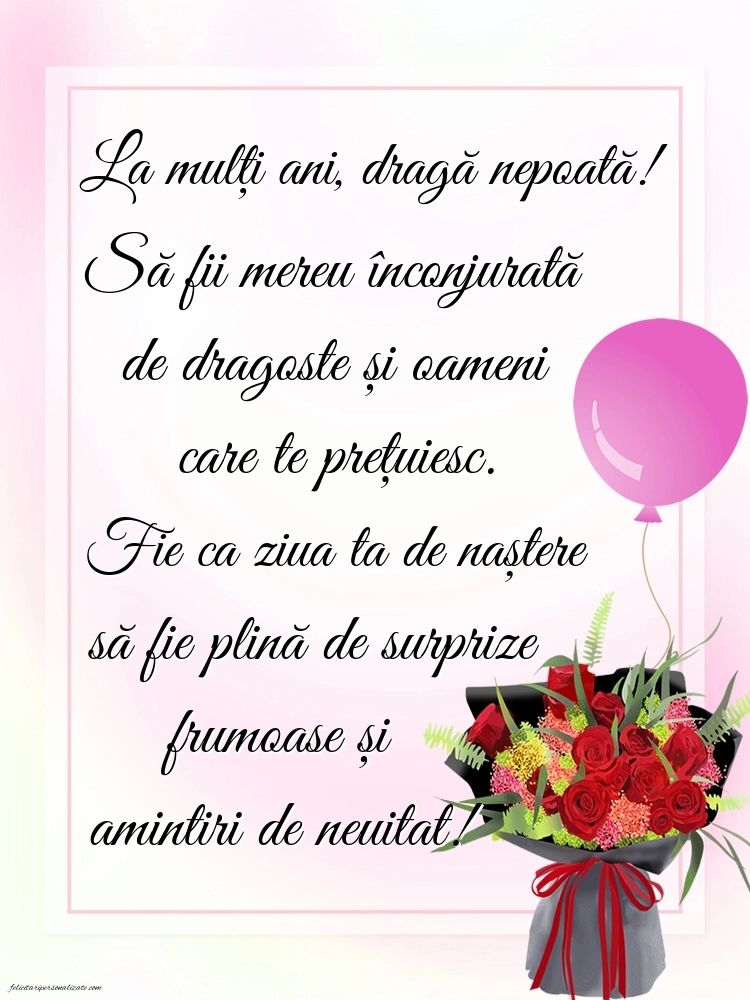 Imagini de LA MULȚI ANI Nepoata Mea: Flori