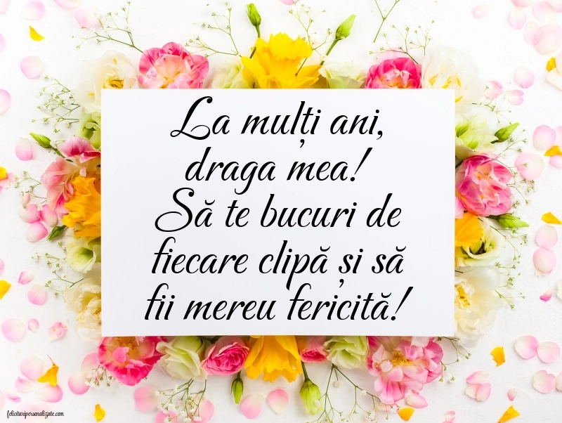 Felicitări frumoase de Ziua de Naștere pentru Nepoată: Flori