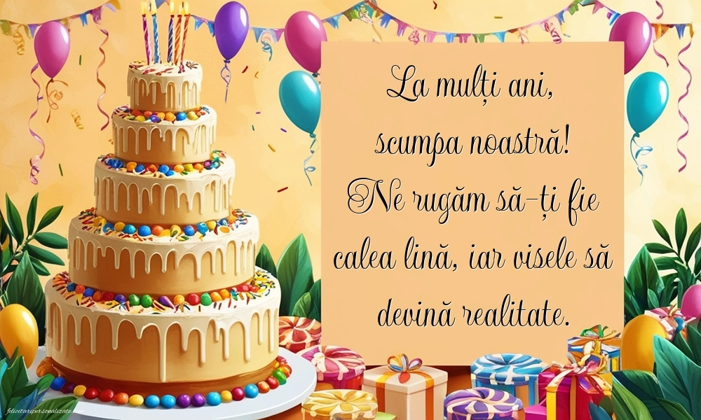 La mulți ani, nepoata mea! - Imagini cu mesaje frumoase: Tort