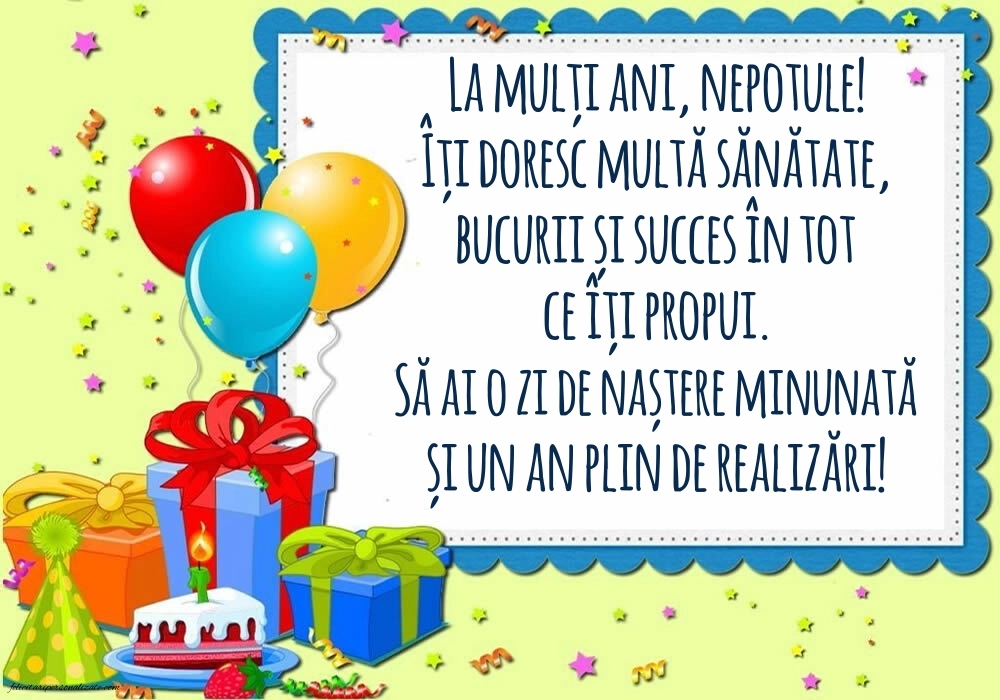 Felicitări și Imagini de Ziua de Naștere pentru Nepot: Baloane și Cadouri