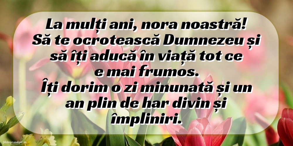 La mulți ani, nora mea! - Imagini cu mesaje frumoase: Flori