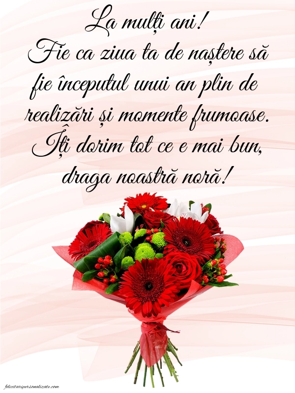 Imagini cu La mulți ani pentru nora mea: Buchet de flori