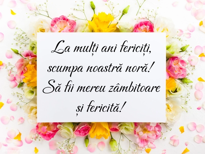 La mulți ani, nora mea! - Imagini cu mesaje frumoase: Flori