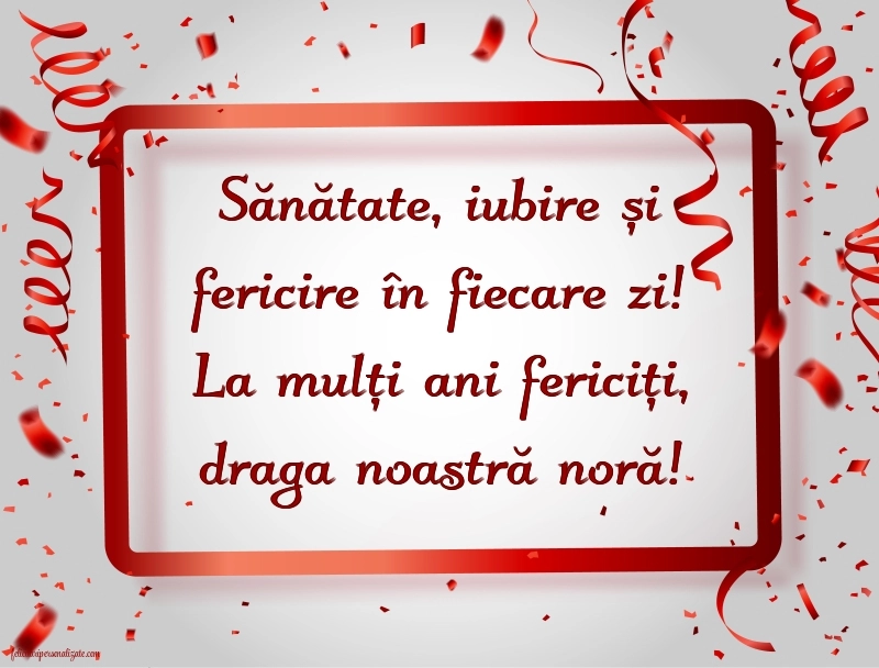 La mulți ani, nora mea! - Imagini cu mesaje frumoase: Baloane