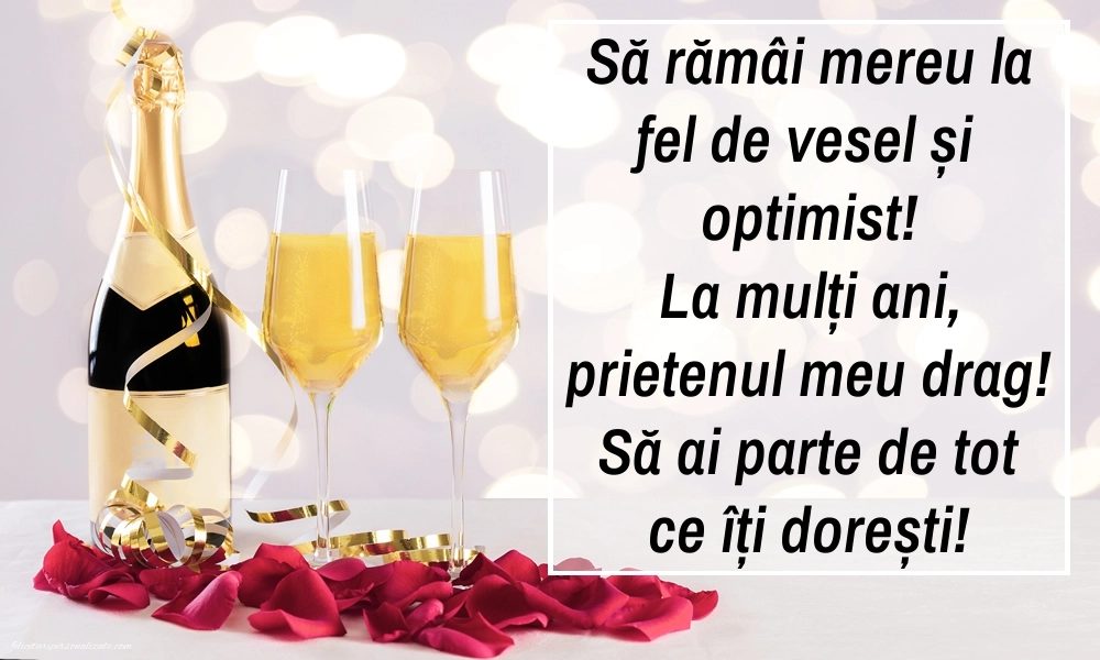 Poze cu urări de LA MULȚI ANI pentru prieten: Șampanie