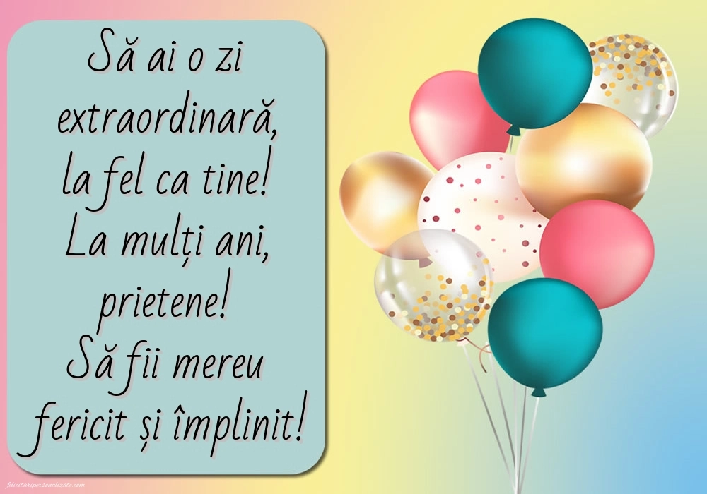 Poze cu urări de LA MULȚI ANI pentru prieten: Baloane