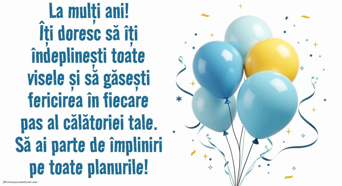 Poze cu urări de LA MULȚI ANI pentru prieten: Baloane