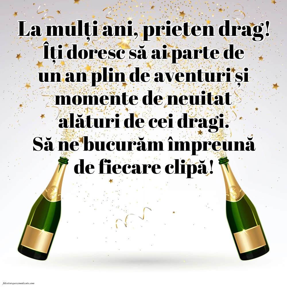 Poze cu urări de LA MULȚI ANI pentru prieten: Șampanie