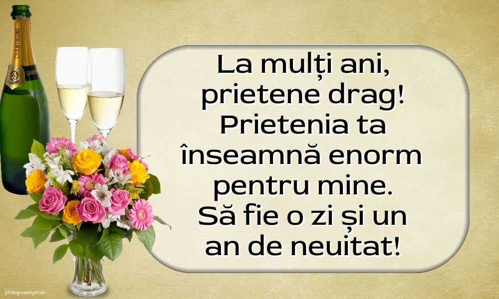 Imagini La Mulți Ani Prietenul Meu: Șampanie și flori