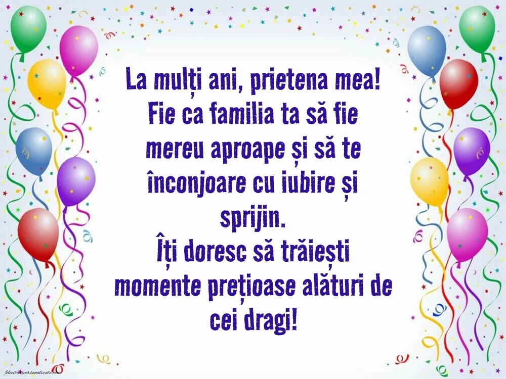 Imagini frumoase de Ziua de Naștere pentru Prietenă: Baloane