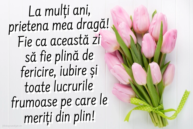 Imagini frumoase de Ziua de Naștere pentru Prietenă: Lalele