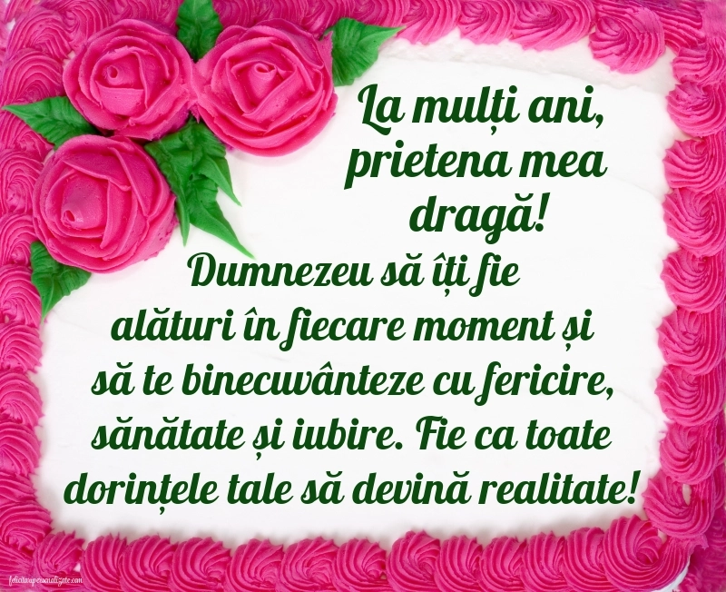 Poze cu urări de LA MULȚI ANI pentru prietenă: Tort
