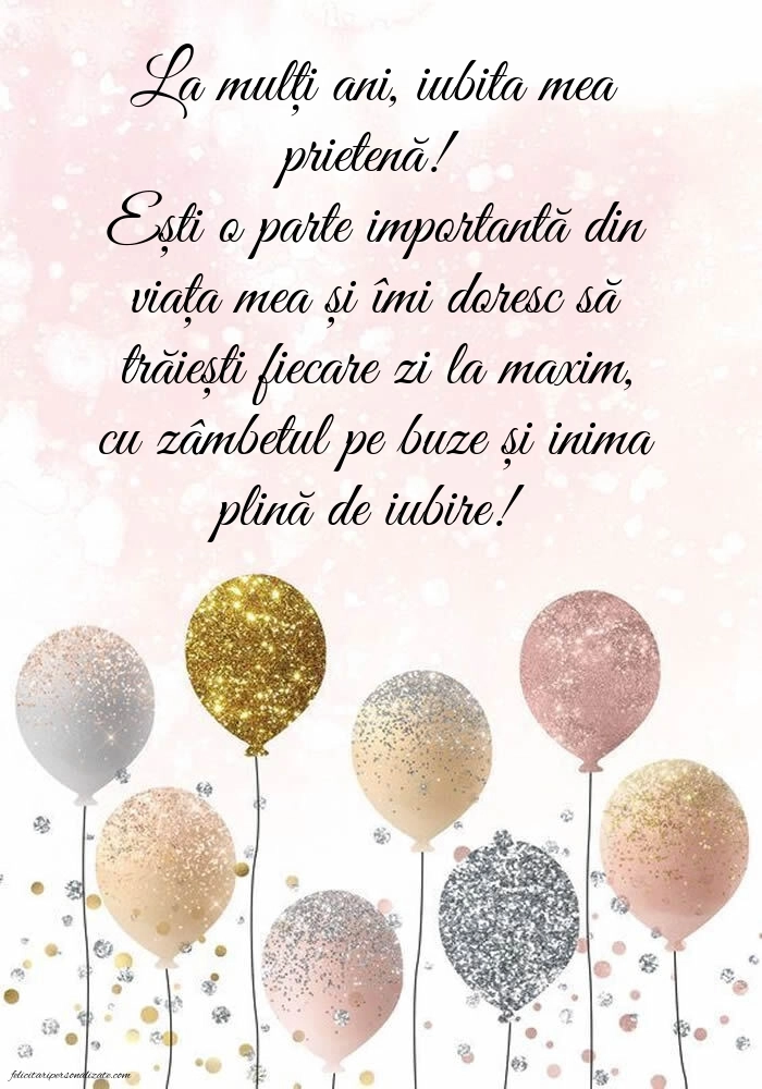 Imagini frumoase de Ziua de Naștere pentru Prietenă: Baloane