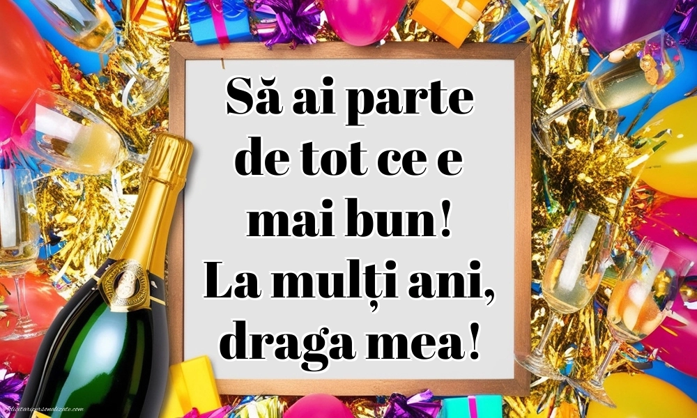 Poze cu urări de LA MULȚI ANI pentru prietenă: Șampanie