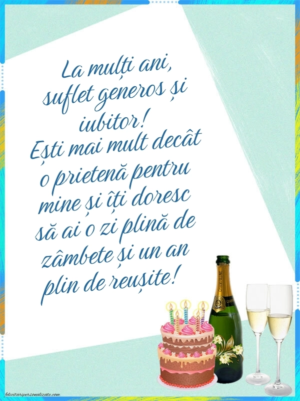 Imagini La Mulți Ani Prietena Mea: Șampanie și tort