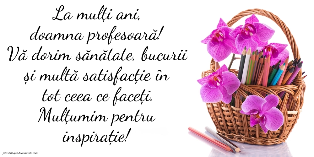 Felicitări frumoase de Ziua de Naștere pentru Profesoară: Școală