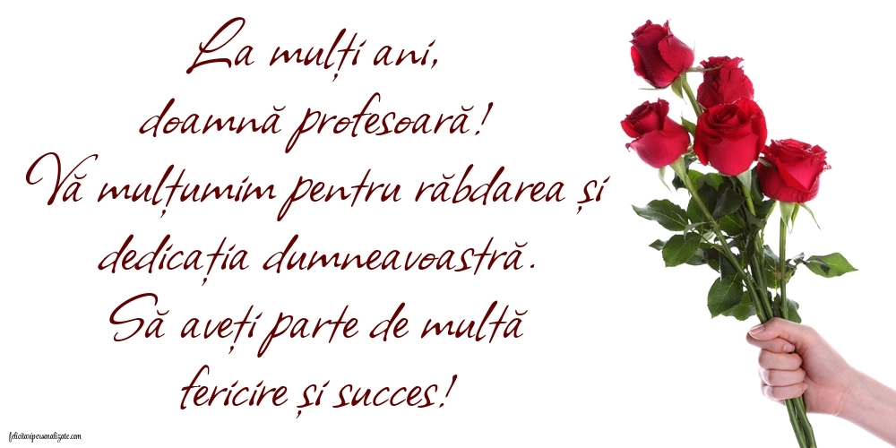 Felicitări frumoase de Ziua de Naștere pentru Profesoară: Flori