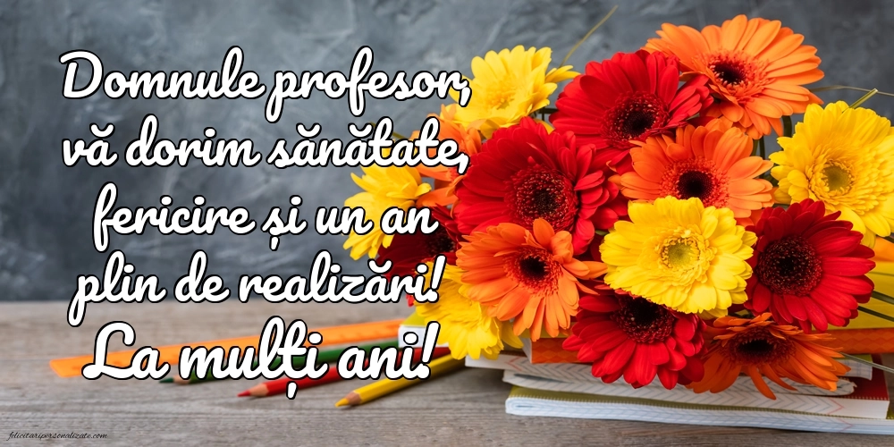 Felicitări și imagini de Ziua de Naștere pentru Profesor: Școală