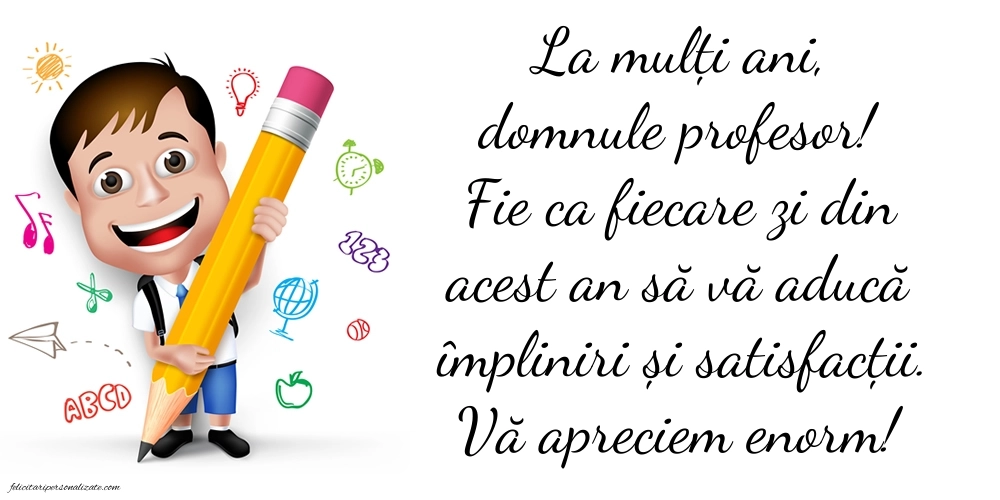 Imagini de LA MULȚI ANI pentru Profesor: Școală