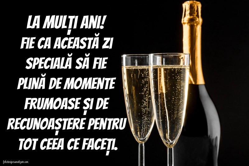 Imagini cu LA MULȚI ANI pentru șef: Șampanie