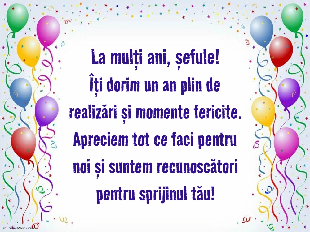 Imagini de Ziua de Naștere pentru Șef: Baloane