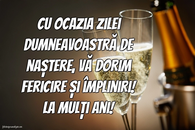 Imagini cu LA MULȚI ANI pentru șef: Șampanie