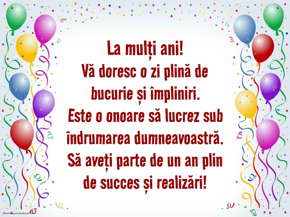 Imagini frumoase de Ziua de Naștere pentru Șefă: Baloane