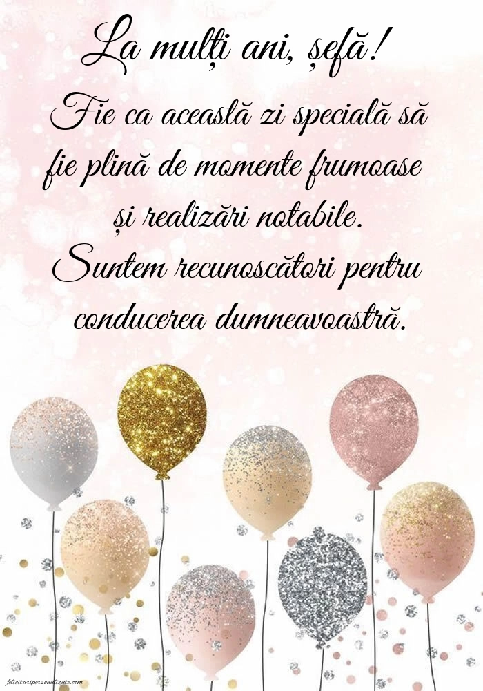 Imagini frumoase de Ziua de Naștere pentru Șefă: Baloane