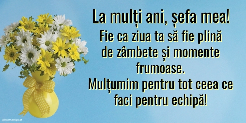 Imagini cu LA MULȚI ANI pentru șefa: Flori