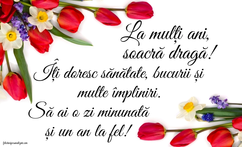 Felicitări frumoase de Ziua de Naștere pentru Soacră: Flori