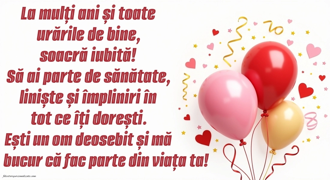 Poze cu La mulți ani pentru soacra mea: Baloane