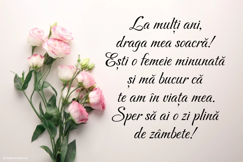 La mulți ani, soacra mea! - Imagini cu mesaje frumoase: Flori