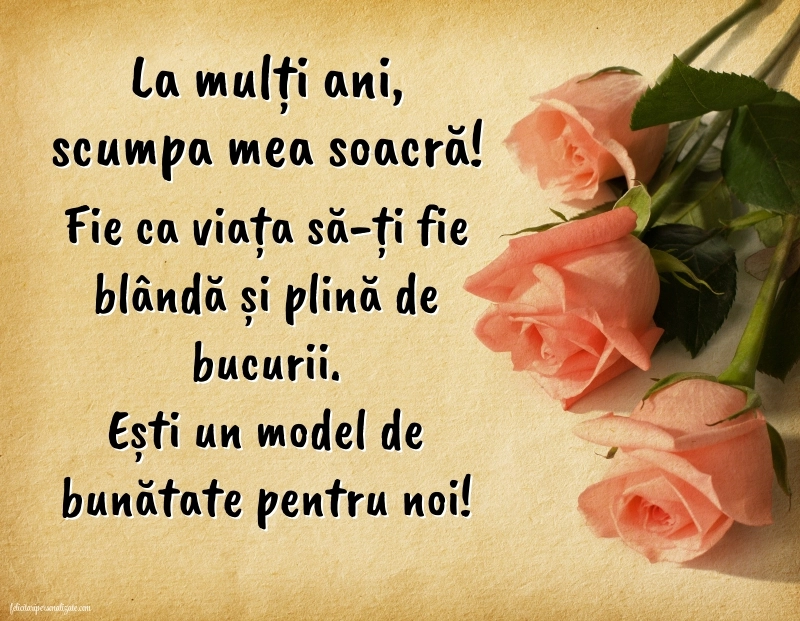 La mulți ani, soacra mea! - Imagini cu mesaje frumoase: Flori