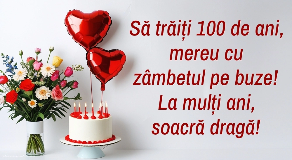 Poze cu La mulți ani pentru soacra mea: Tort și flori