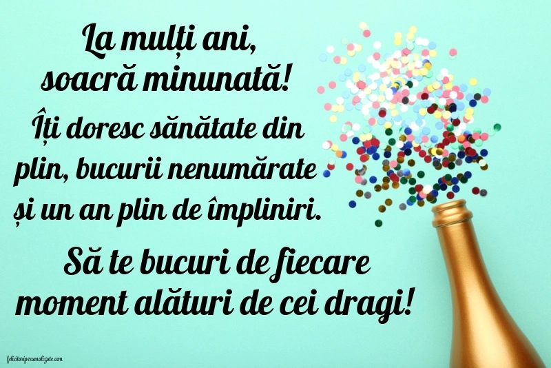 Imagini La Mulți Ani Soacra mea: Șampanie și confetti