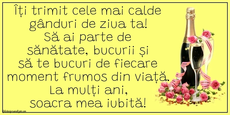 Imagini La Mulți Ani Soacra mea: Șampanie și flori
