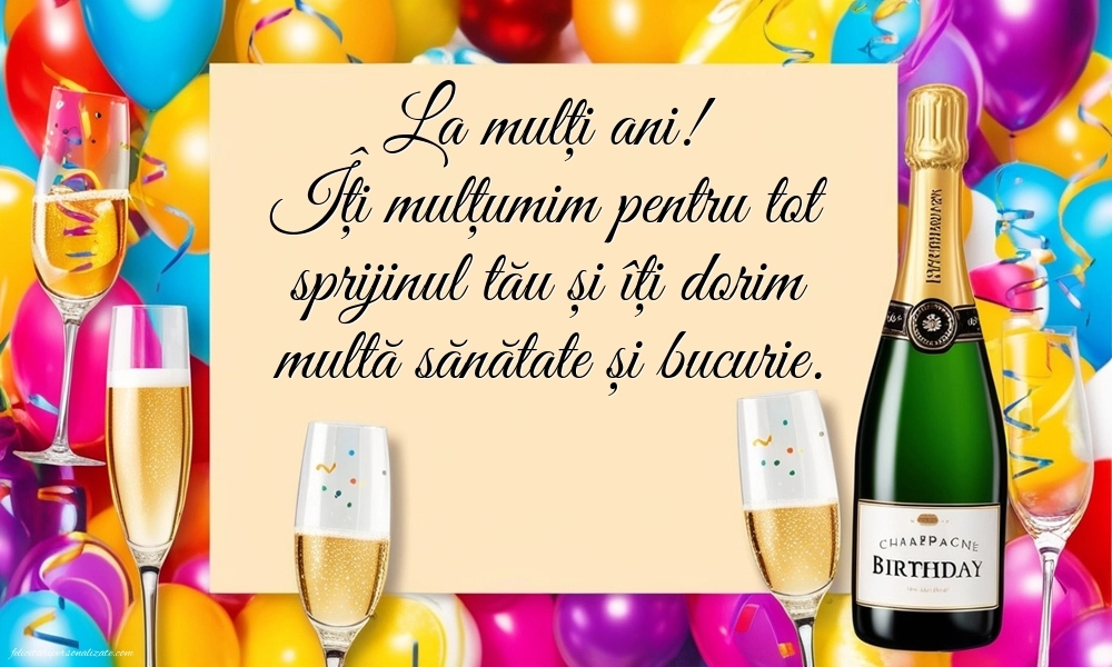 Imagini cu mesaje de la mulți ani pentru socru: Șampanie