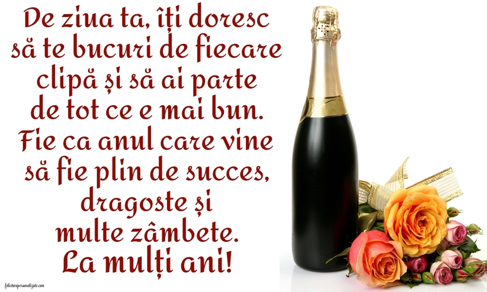 Felicitări și Imagini de Ziua de Naștere pentru Socru: Șampanie și flori
