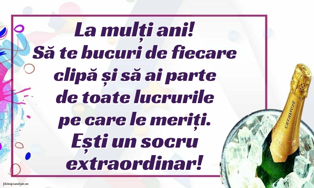 Felicitări și Imagini de Ziua de Naștere pentru Socru: Șampanie