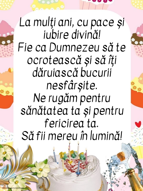 Imagini cu mesaje de la mulți ani pentru socru: Șampanie și tort