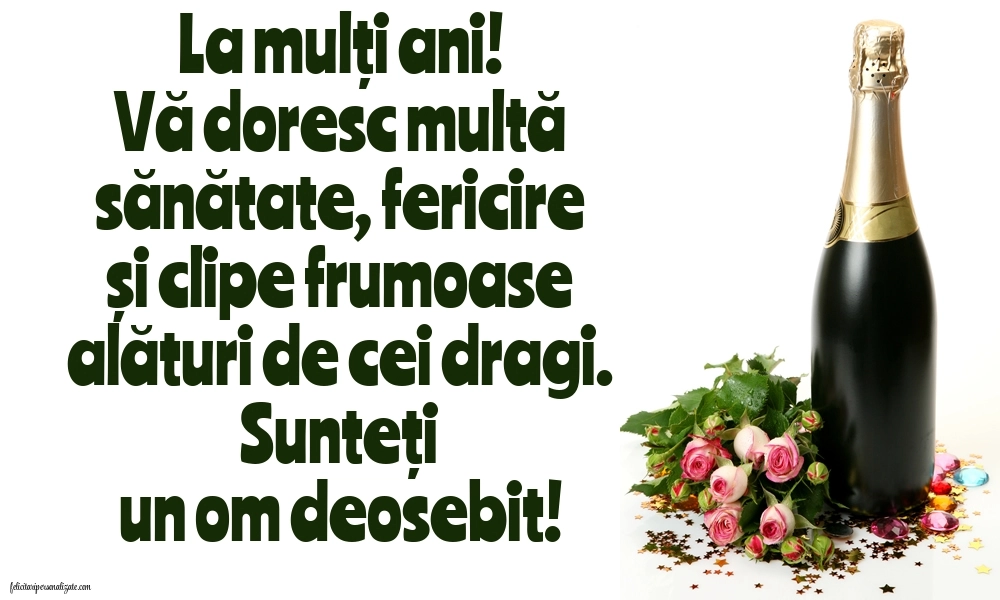 Felicitări și Imagini de Ziua de Naștere pentru Socru: Șampanie și flori