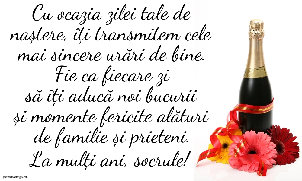 Imagini de LA MULȚI ANI tata socru: Șampanie și flori