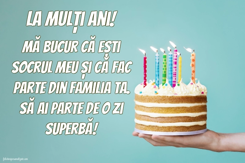 Imagini cu mesaje de la mulți ani pentru socru: Tort