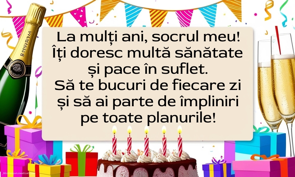 Imagini cu La mulți ani pentru socrul meu: Șampanie și tort