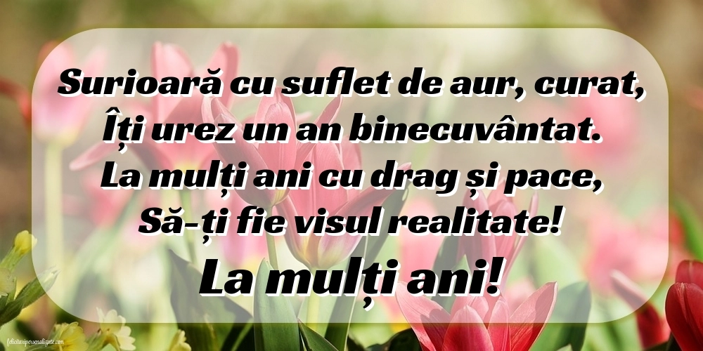 Felicitări și Imagini de Ziua de Naștere pentru Soră: Flori