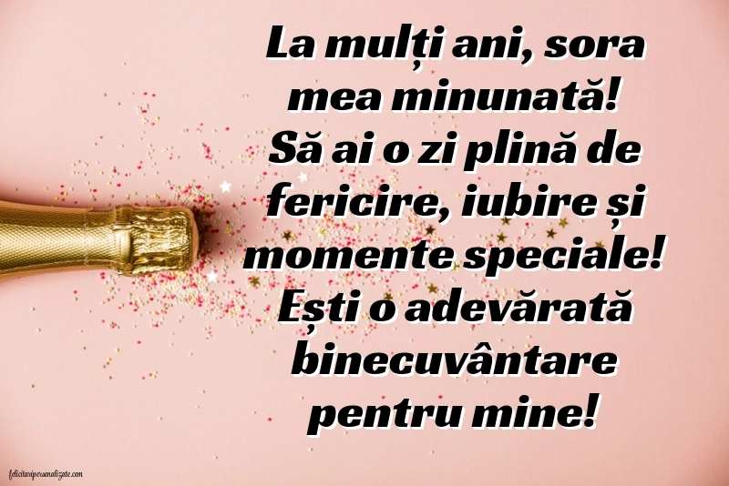 Imagini cu La mulți ani pentru sora mea: Șampanie și confetti