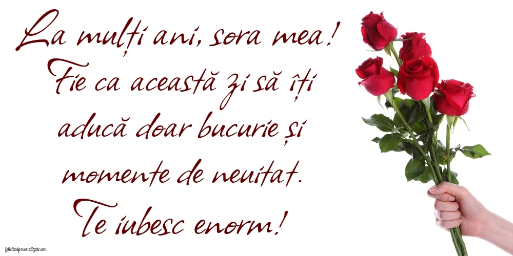 Felicitări de LA MULȚI ANI pentru surori: Flori