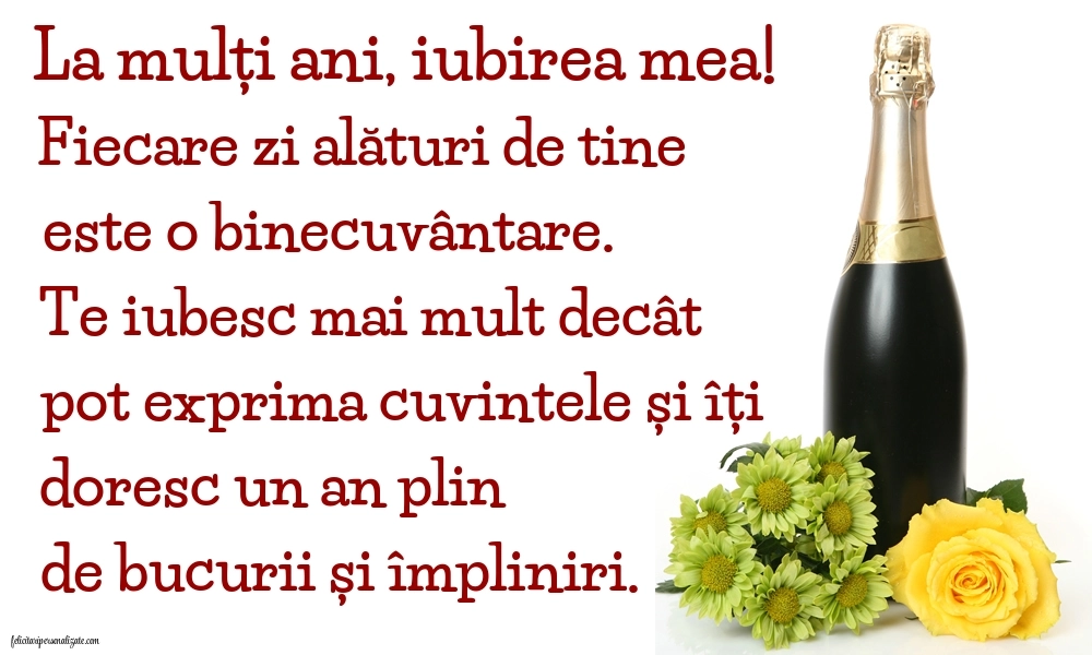 Imagini La Mulți Ani Soțul Meu: Șampanie și flori