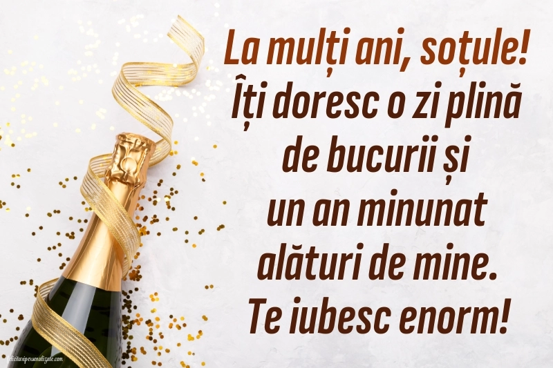 Felicitări și Imagini de Ziua de Naștere pentru Soț: Șampanie