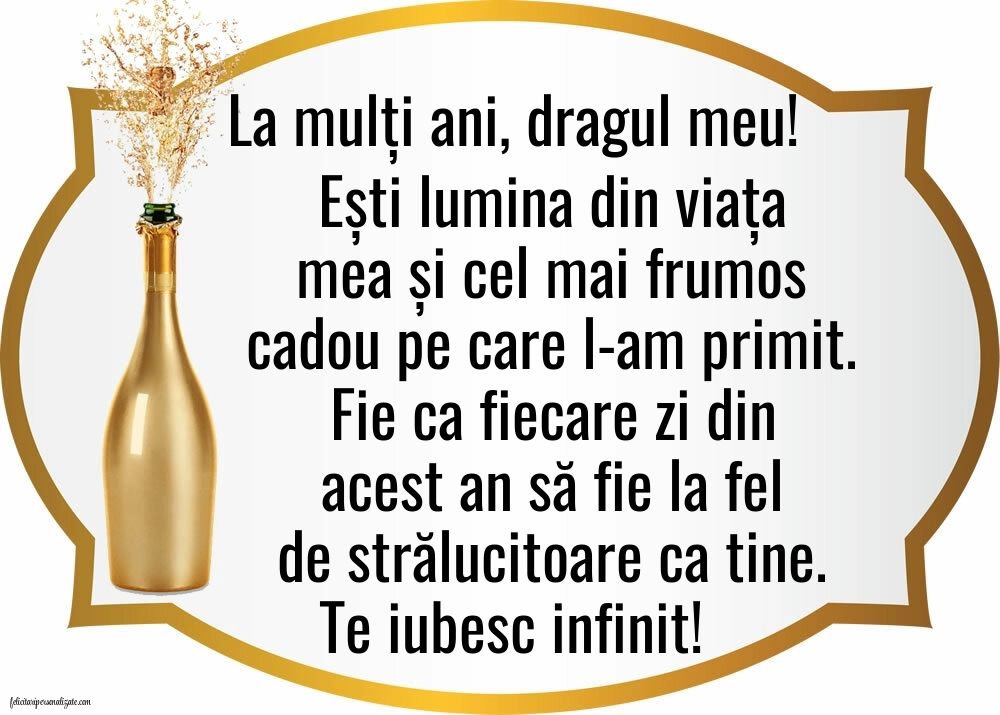Felicitări și Imagini de Ziua de Naștere pentru Soț: Șampanie